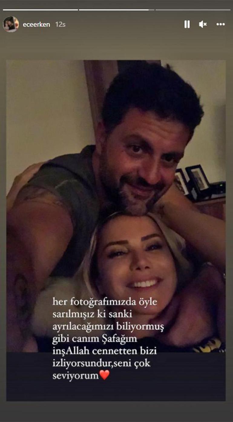 Ece Erkenden eşi Şafak Mahmutyazıcıoğluna: İnşallah cennetten bizi izliyorsundur