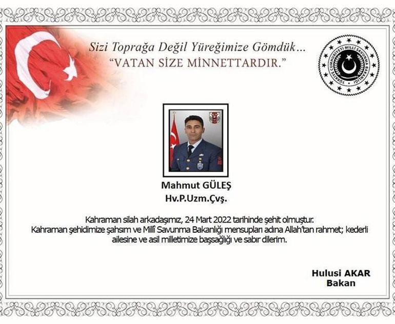 MSB acı haberi duyurdu: İzmirde Uzman Çavuş silah kazası sonucu şehit oldu