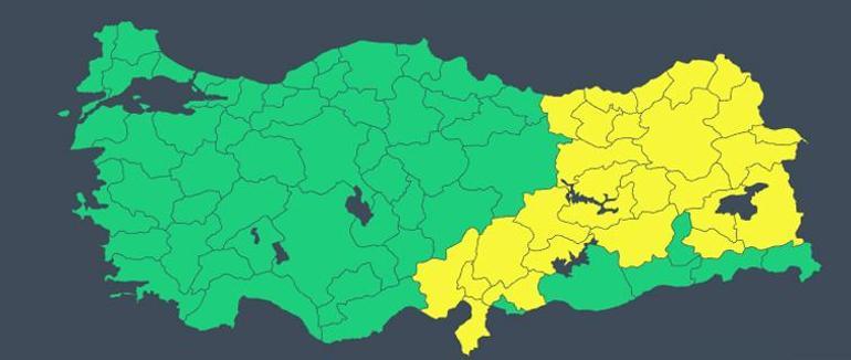 Son dakika: Yeni hava durumu raporu belli oldu Birçok kente sarı kodlu uyarı
