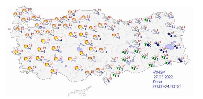 Son dakika: Yeni hava durumu raporu belli oldu Birçok kente sarı kodlu uyarı