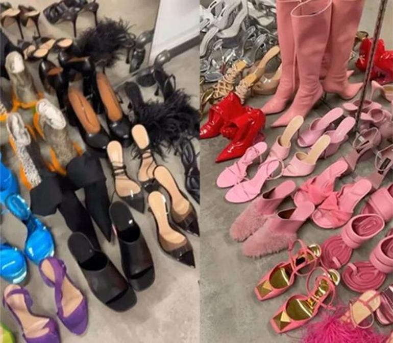 Kylie Jenner 600 bin TL’lik ayakkabı koleksiyonunu paylaştı