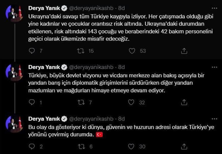 Bakan Yanıktan Ukraynadan tahliye edilen çocuklarla ilgili açıklama