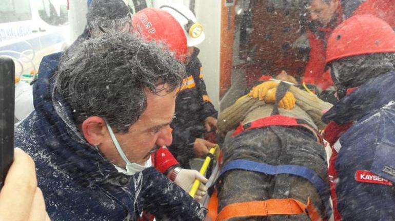 Kayseri’de göçükten 10 saat sonra kurtulan madencinin durumu iyi