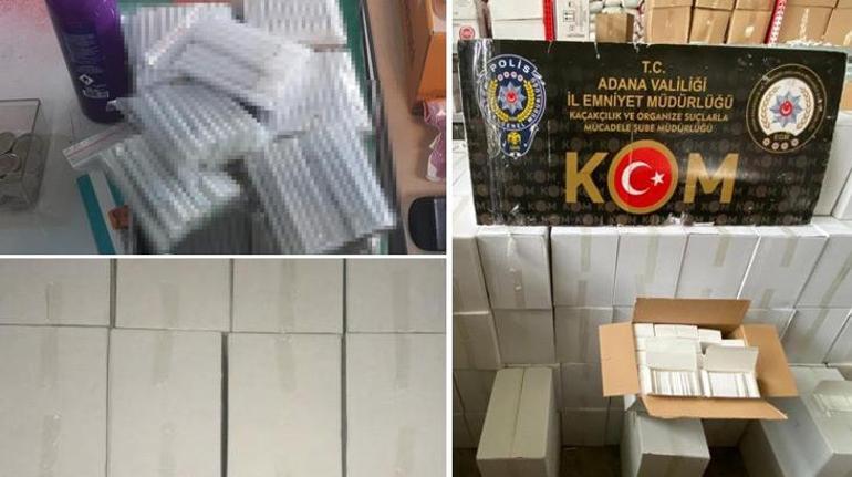 Adanada 10 milyon kaçak makaron ele geçirildi