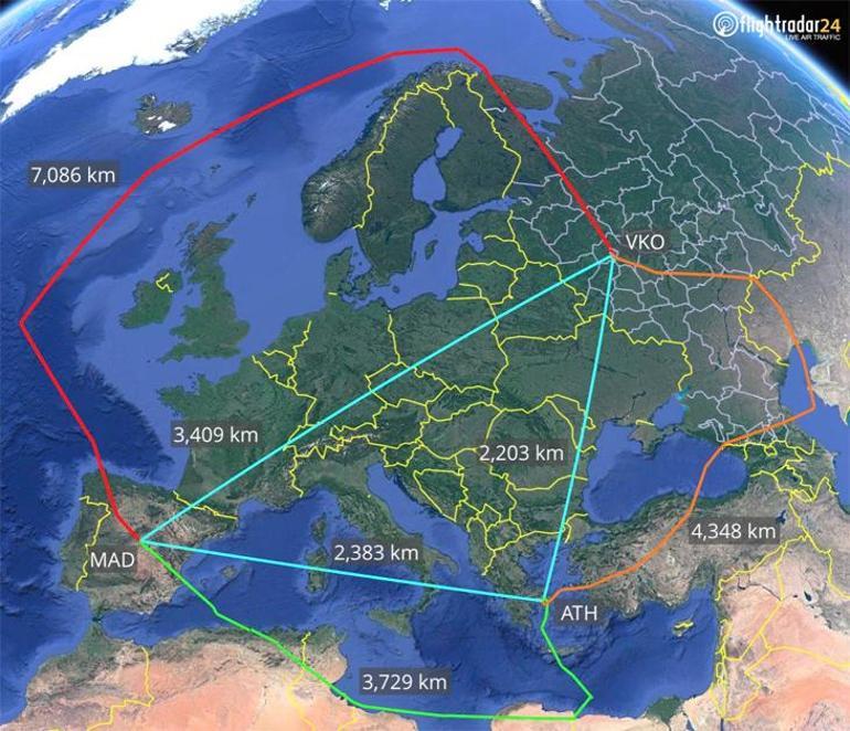 Son dakika haberler... Rus uçağının 15 bin kilometrelik sıra dışı rotası