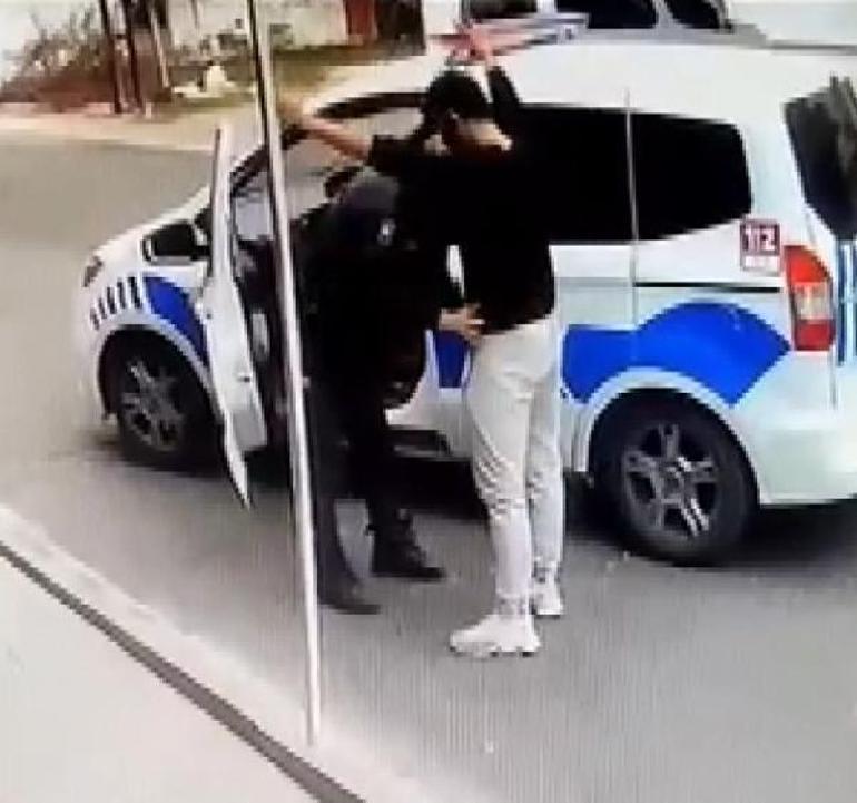 İlginç anlar İstanbulda ekip otosuna bindirilen kişi böyle kaçtı