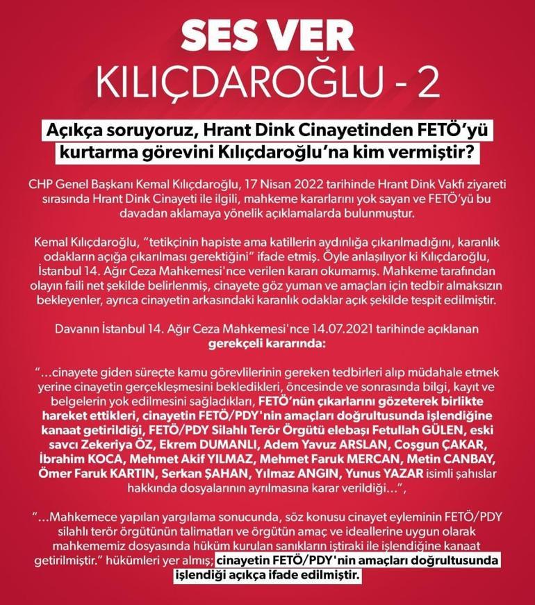 Bakan Soyludan Kemal Kılıçdaroğluna Hrant Dink suikastı yanıtı