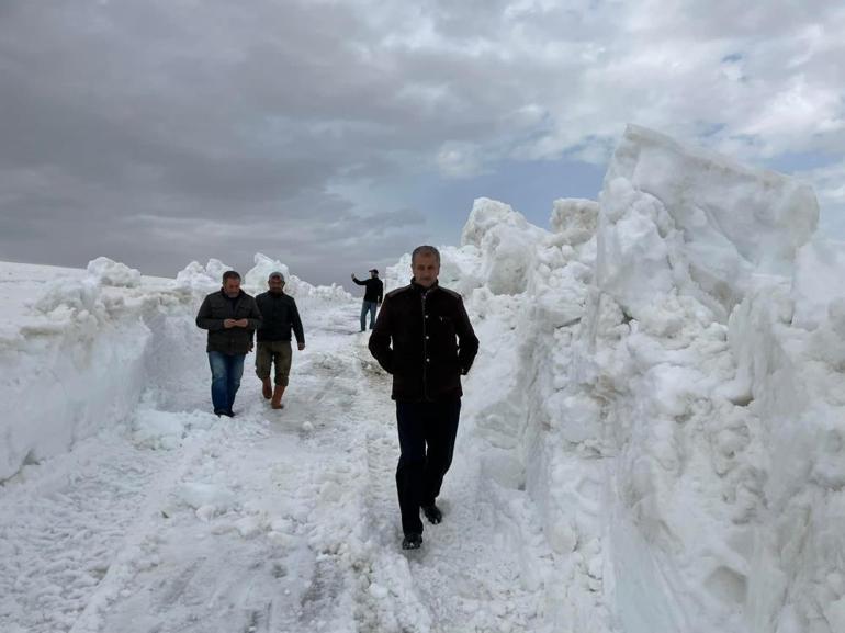 Fotoğraf bugün çekildi Kar kalınlığı 6 metreyi buluyor