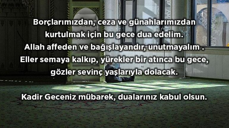 Kadir Geceniz Mübarek Olsun Mesajları 2022 - Özel Dualı ve Ayet Yazılı En Güzel Kadir Gecesi Resimleri