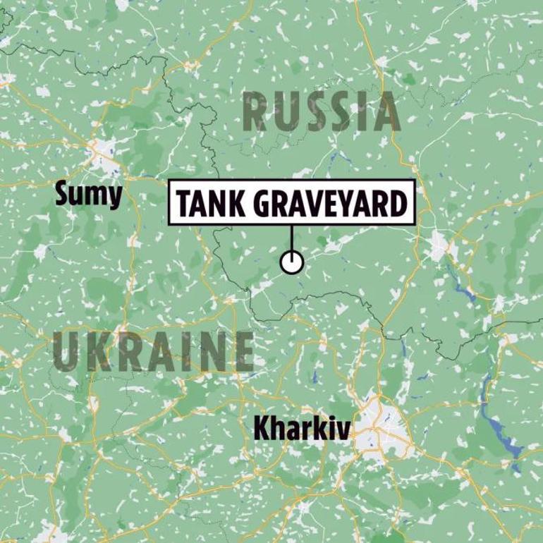 Son dakika... Dünya ilk kez gördü Putinin tank mezarlığı