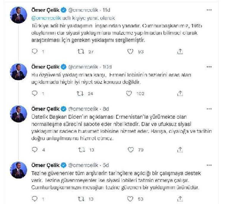 AK Parti Sözcüsü Çelikten Bidena soykırım tepkisi