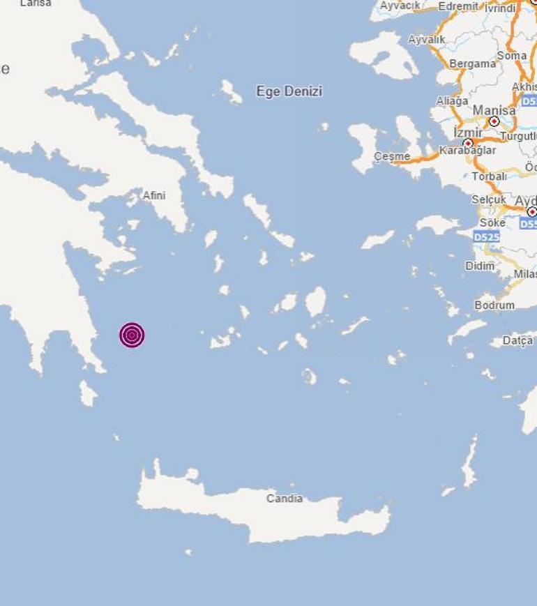Son dakika: Ege Denizinde 4,8 büyüklüğünde deprem