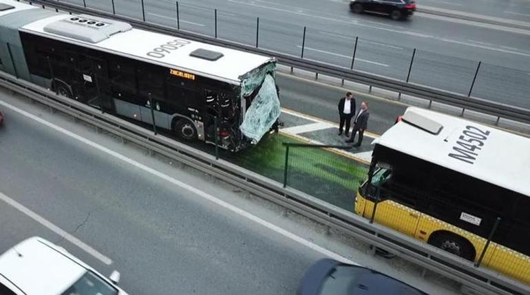 Beylikdüzünde iki metrobüs çarpıştı Yaralılar var