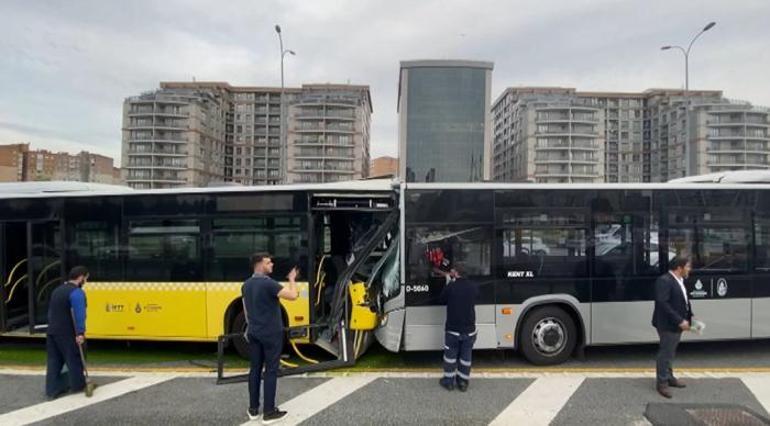 Beylikdüzünde iki metrobüs çarpıştı Yaralılar var