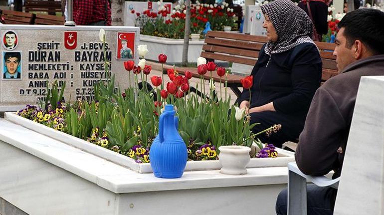 Kayseride ailelerden şehitlik ziyareti