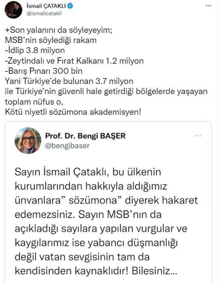 Çataklı: Söylediği 8 milyon Suriyeli seçmen yalanını savunamayacak kadar cesaretsiz