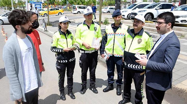 Yayalar için 5 adımda güvenli trafik uygulamasında vatandaşlar bilgilendirildi