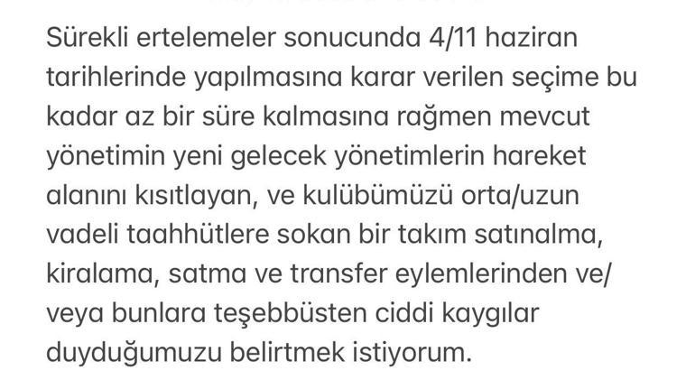 Galatasarayda Başkan adayı Eşref Hamamcıoğlu, Burak Elmas yönetimine tepki gösterdi