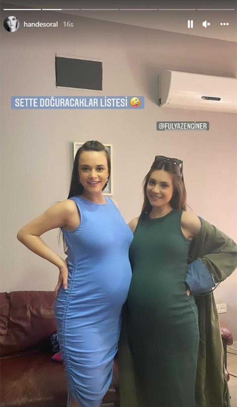 Hande Soral ile Fulya Zenginer yıllar sonra bir arada Sette doğuracaklar listesi