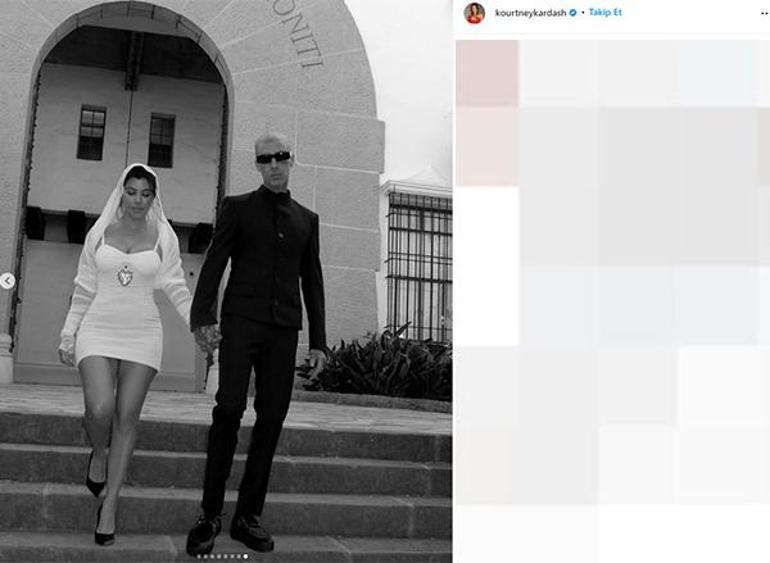 Kourtney Kardashian ile Travis Barker resmi olarak evlendi
