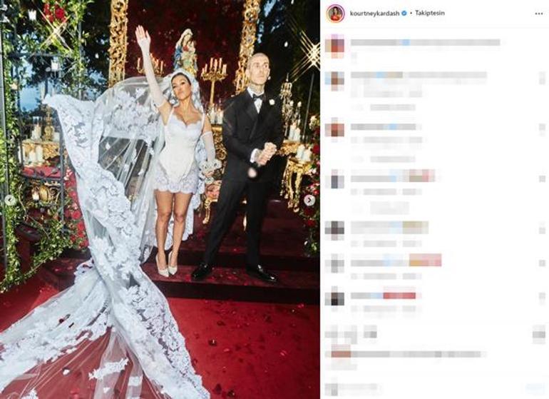 Kourtney Kardashian ile Travis Barker üçüncü kez evlendi