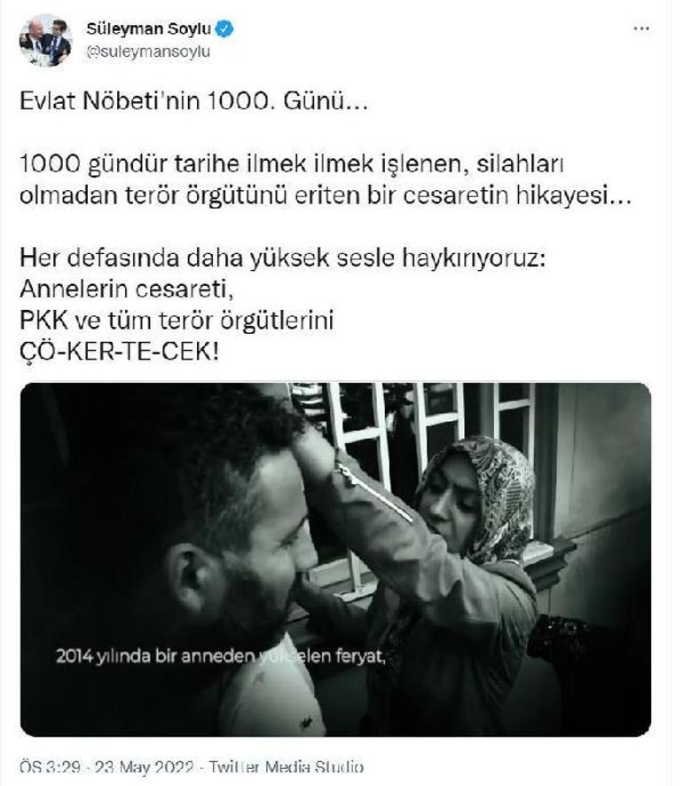Bakan Soylu: Annelerin cesareti, PKK ve tüm terör örgütlerini çökertecek