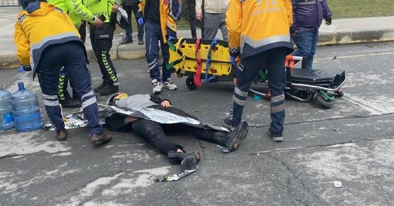Sarıyerde feci kaza: Ters yönden gelen motosikletli otomobil ile kafa kafaya çarpıştı