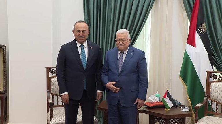 Bakan Çavuşoğlu Filistin Devlet Başkanı Abbas ile görüştü