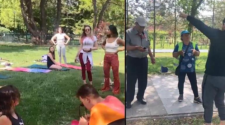 Eskişehirde parkta yoga etkinli İzinsiz olduğu gerekçesiyle yaptırılmadı