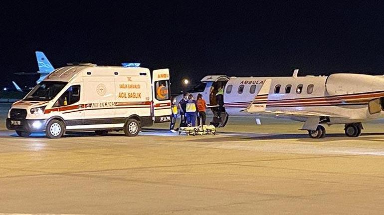 Almanyadaki Türk hasta, ambulans uçakla Ankaraya getirildi