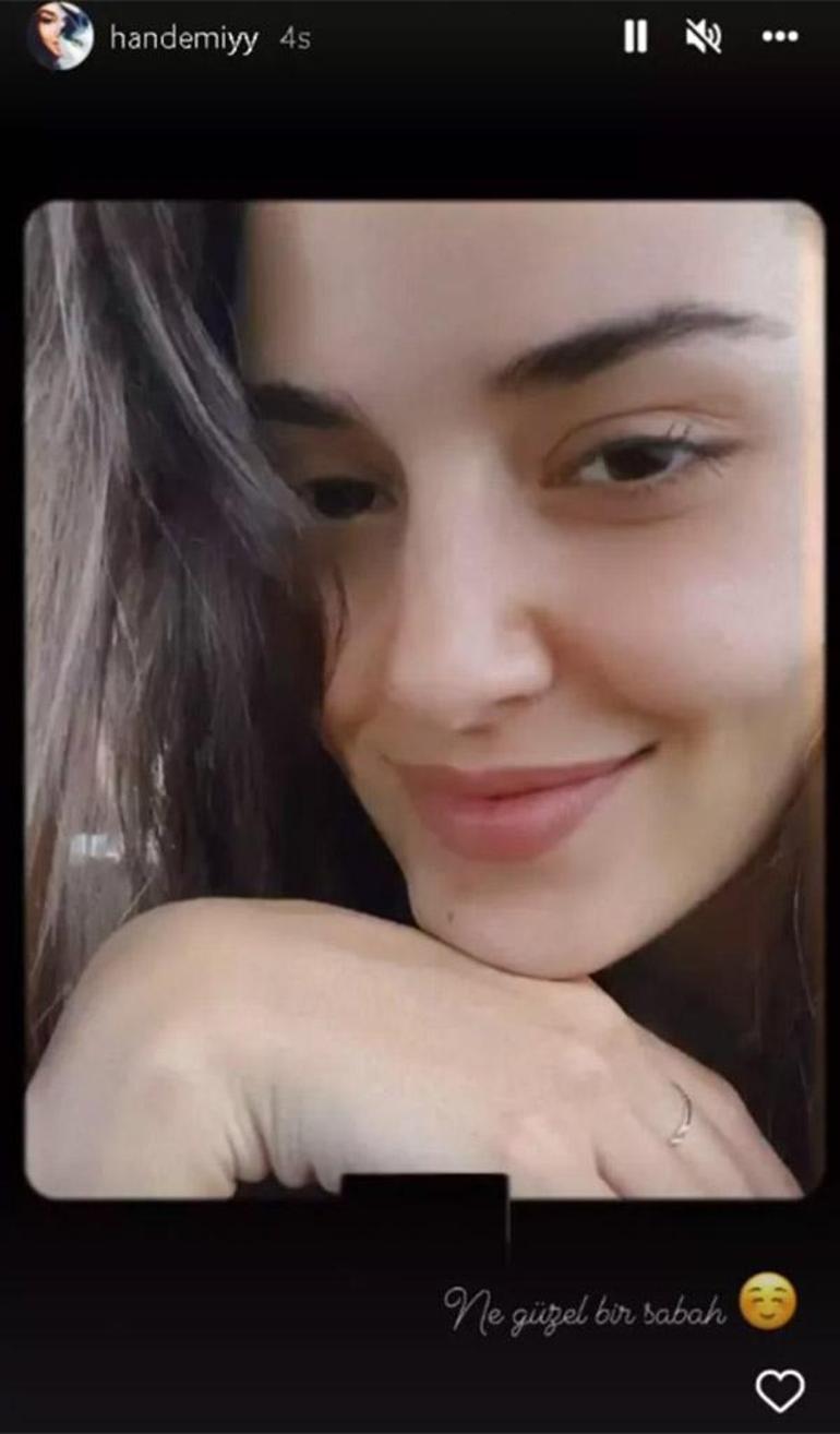 Hande Erçelden makyajsız paylaşım