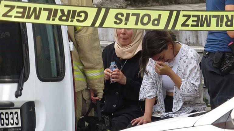Ataşehirde evinde yangın çıkan kadın gözyaşlarına boğuldu