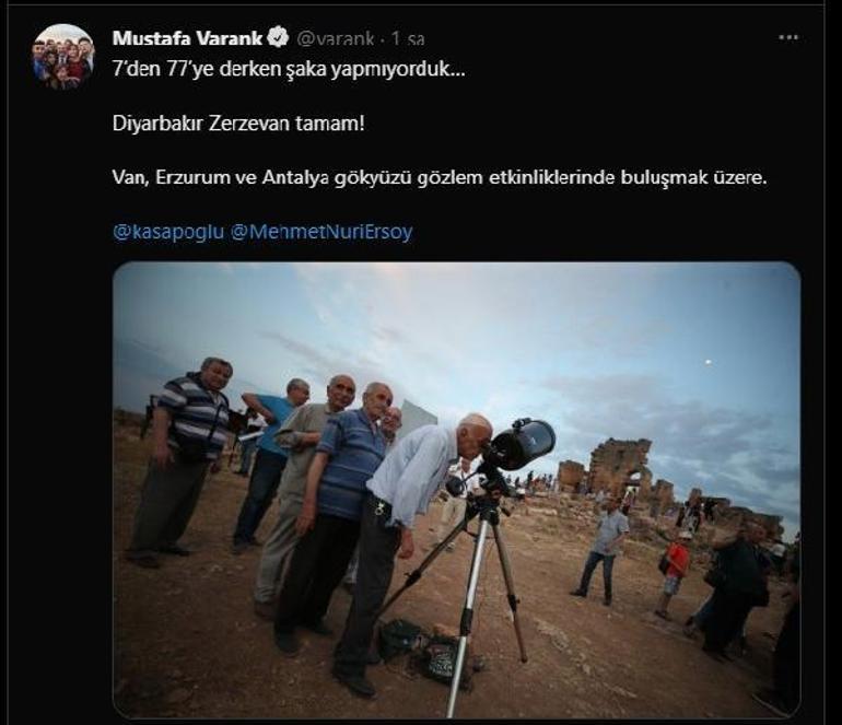 7den 77ye gökyüzü gözlemi Diyarbakır, astronomi tutkunlarını bir araya getirdi
