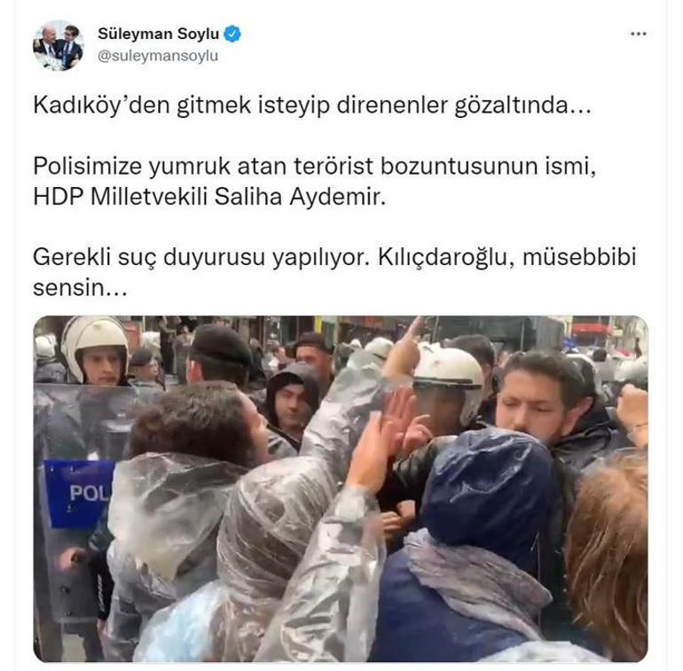 Bakan Soylu: HDP milletvekili polisimize yumruk attı