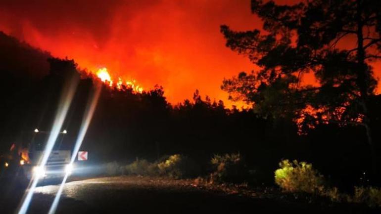 Marmaris’te orman yangını Havadan ve karadan müdahale