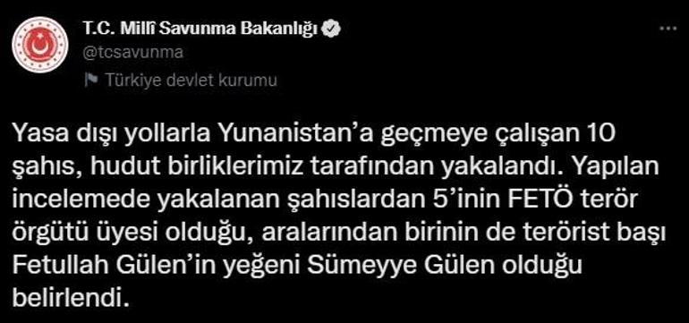 Sümeyye Gülen Yunanistana kaçmaya çalışırken yakalandı