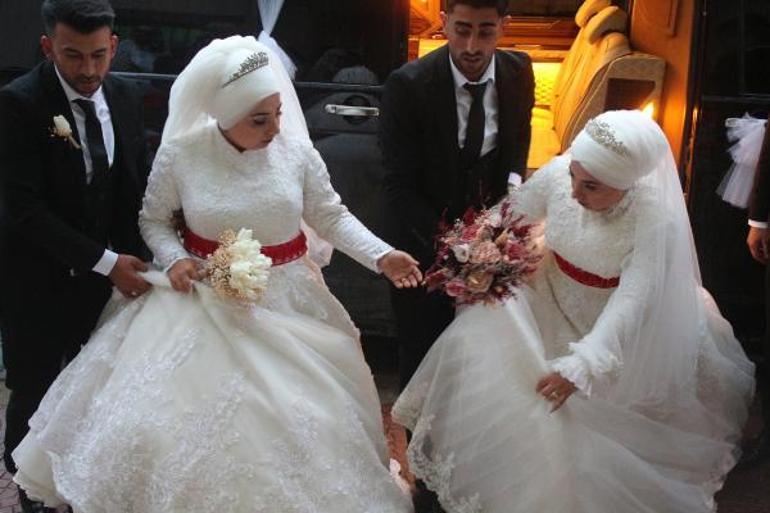 İkiz gelinler, aynı düğünde kuzenler ile dünyaevine girdi