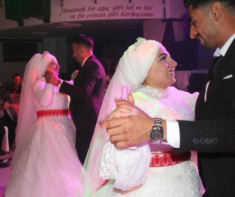 İkiz gelinler, aynı düğünde kuzenler ile dünyaevine girdi