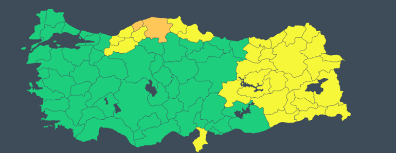 Meteorolojiden sarı kodlu uyarılar peş peşe Kuvvetli şekilde geliyor