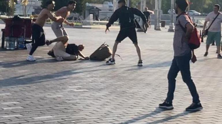 Taksim Meydanında meydan kavgası Kadın duba ile saldırdı