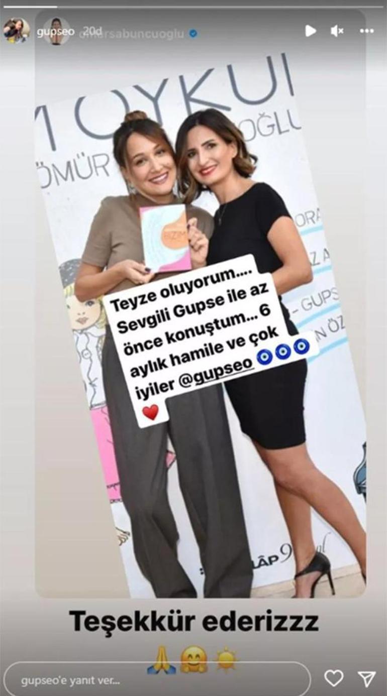 Anne olmak için gün sayan Gupse Özaydan karnı burnunda ilk poz