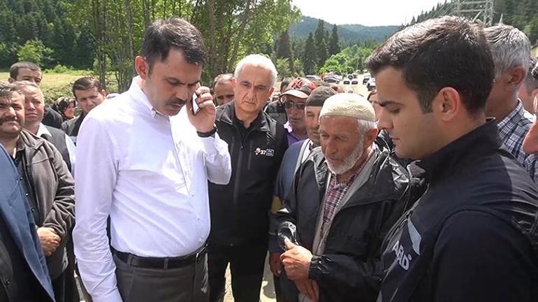 Bakan Kurum ile vatandaş arasında gülümseten anlar