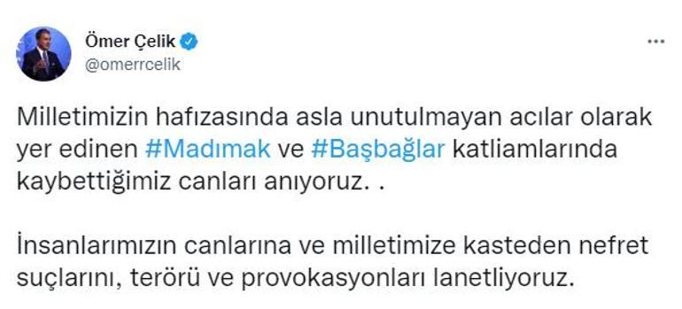 Çelikten Madımak ve Başbağlar katliamı paylaşımı