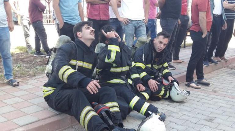 Diyarbakırda 13 katlı binada yangın 6 kişi dumandan etkilendi