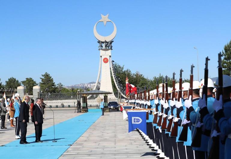 Cumhurbaşkanı Erdoğandan Draghiye resmi törenle karşılama