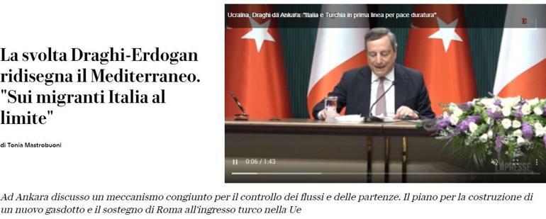 Erdoğan-Draghi görüşmesi İtalya manşetlerinde: Ortak, dost, müttefik