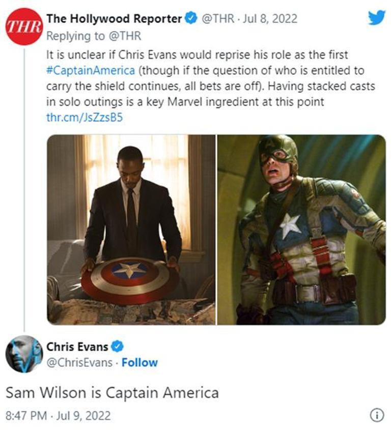 Chris Evans’tan Kaptan Amerika açıklaması