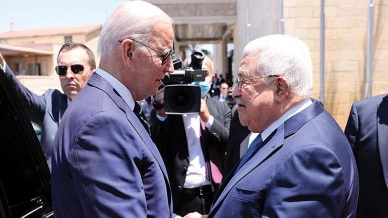 Biden, Filistin Devlet Başkanı Abbas ile ortak basın toplantısı düzenledi