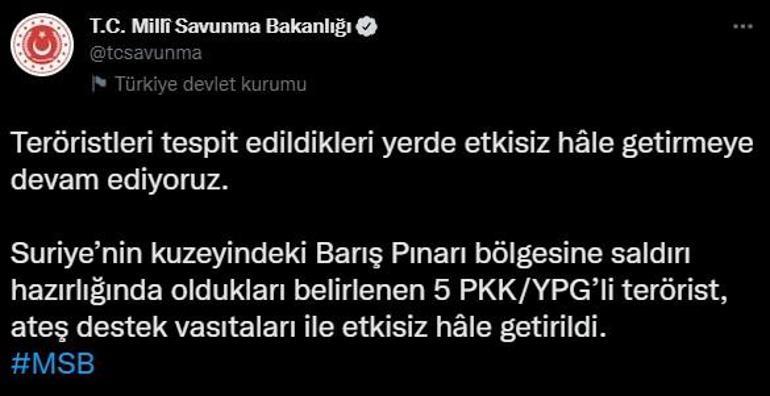 4 bölgede 12 PKKlı terörist etkisiz hale getirildi