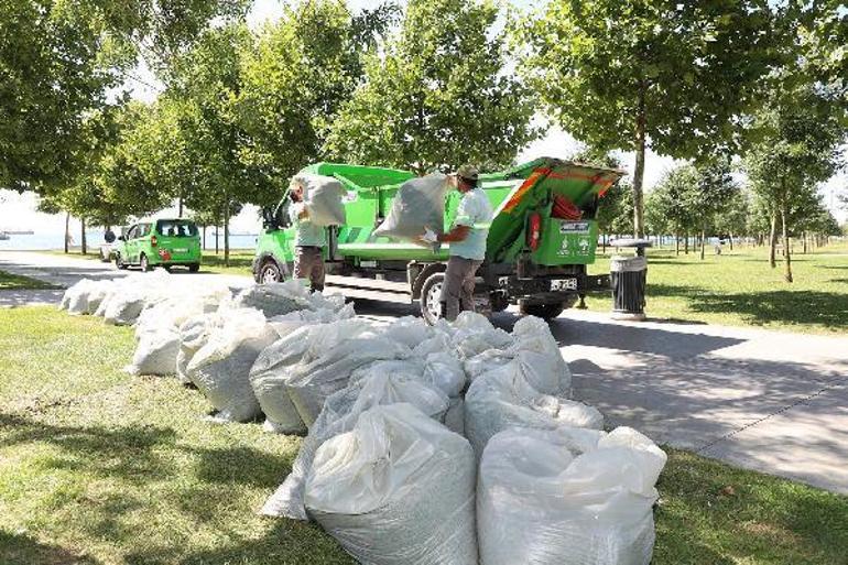 Bayram tatilinde İstanbulun yeşil alanlarından 1200 ton çöp toplandı